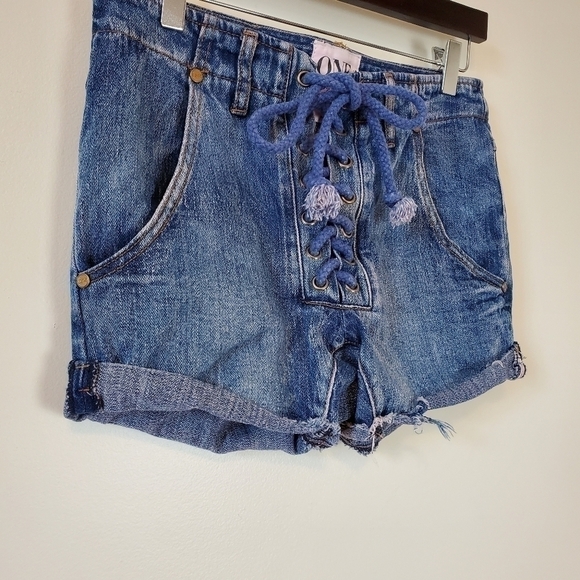 ONE Teaspoon Super Freak Shorts Cobain - Picture 6 of 11